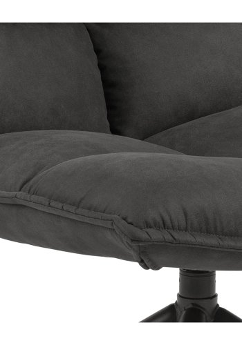 ACT NORDIC Storm drejestol, m. 4-stjernet hvet fod - antracitgr polyester og sort metal