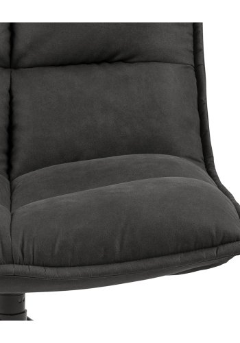 ACT NORDIC Storm drejestol, m. 4-stjernet hvet fod - antracitgr polyester og sort metal