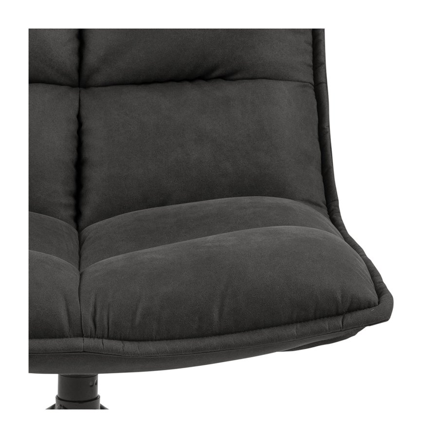 ACT NORDIC Storm drejestol, m. 4-stjernet hvet fod - antracitgr polyester og sort metal