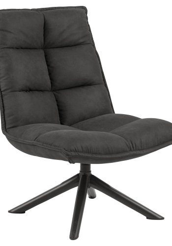 ACT NORDIC Storm drejestol, m. 4-stjernet hvet fod - antracitgr polyester og sort metal