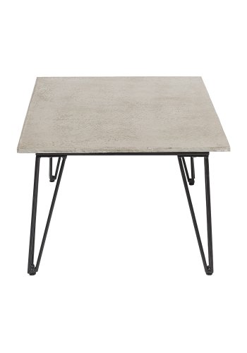 BLOOMINGVILLE Mundo Gartentisch - grau/schwarz Zement/Metall, rechteckig (90x60)