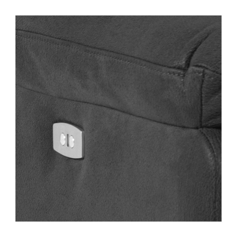 ACT NORDIC Rana 2-manns sofa, m. 2 elektriske hvilestoler og USB-port C-plugg - gr polyester og svart metall 