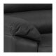 ACT NORDIC Rana 3-Sitzer-Sofa mit 2 elektrischen Liegen und USB-C-Stecker – graues Polyester und schwarzes Metall
