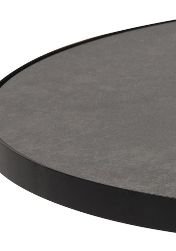 ACT NORDIC Soli runder Couchtisch – Fairbanks schwarzes Glas/Keramik und schwarzes Metall (65,7) 