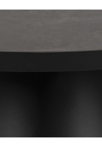 ACT NORDIC Soli rund sofabord -  Fairbanks sort glas/keramik og sort metal (85,7) 