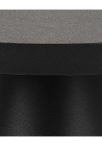 ACT NORDIC Soli runder Couchtisch -  Fairbanks schwarzes Glas/Keramik und schwarzes Metall (45,7) 