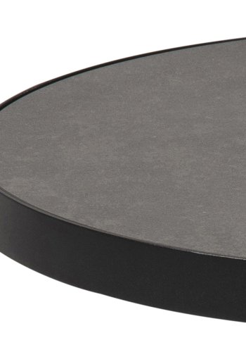 ACT NORDIC Soli runder Couchtisch -  Fairbanks schwarzes Glas/Keramik und schwarzes Metall (45,7) 