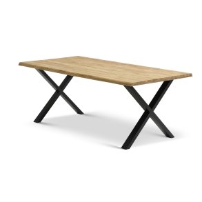 Atlantic spisebord, m. udtrk - natur/sort 90x200