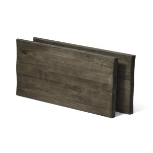 Atlantic tillgsplade med blget kant 40 mm, rektangulr - rgfarvet egetr (95x50) (st af 2)