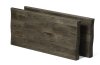 Atlantisk tilläggsplatta med vgig kant 60 mm, rektangulär - rökt ek (100x50) (set om 2)