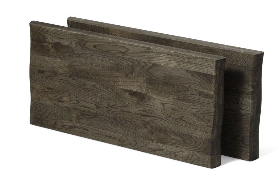 Atlantic tillgsplade med blget kant 60 mm, rektangulr - rgfarvet egetr (100x50) (st af 2)