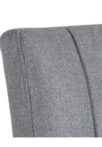 ACT NORDIC Sylvia Barhocker, mit Rückenlehne, Fußstütze, Gaskartusche TÜV und Trompetenfuß - hellgraues Polyester und verchromtes Metall