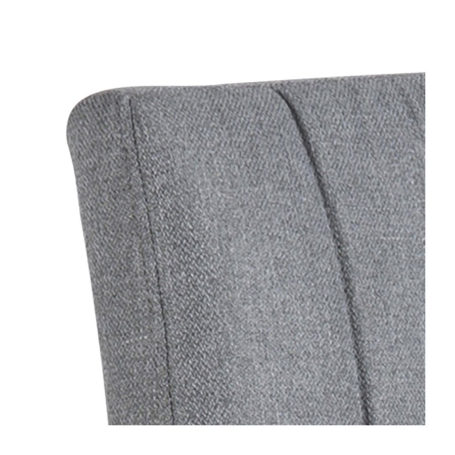 ACT NORDIC Sylvia Barhocker, mit Rückenlehne, Fußstütze, Gaskartusche TÜV und Trompetenfuß - hellgraues Polyester und verchromtes Metall