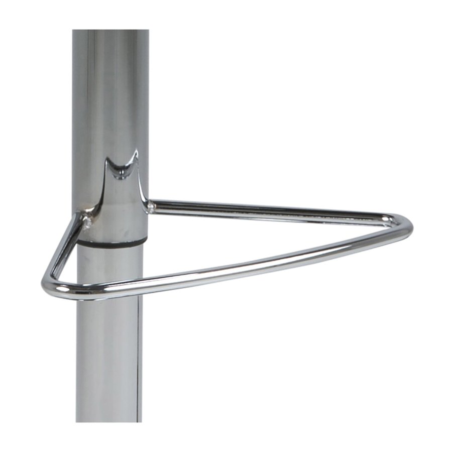 ACT NORDIC Sylvia Barhocker, mit Rückenlehne, Fußstütze, Gaskartusche TÜV und Trompetenfuß - hellgraues Polyester und verchromtes Metall