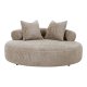 HOUSE NORDIC Daybed med 2 puter i chenille, rund, naturlig, HN1251