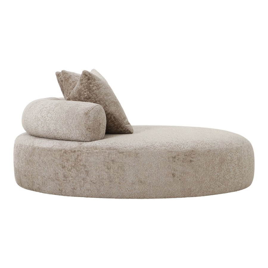 HOUSE NORDIC Daybed med 2 puter i chenille, rund, naturlig, HN1251