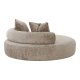 HOUSE NORDIC Daybed med 2 puter i chenille, rund, naturlig, HN1251