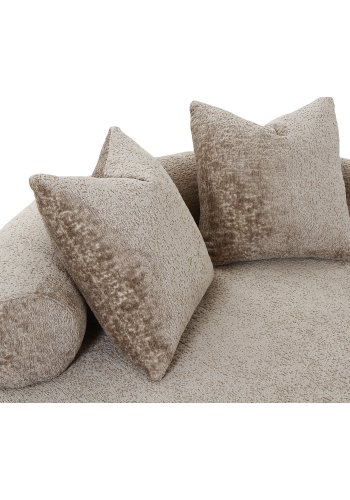 HOUSE NORDIC Daybed med 2 puter i chenille, rund, naturlig, HN1251