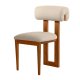 NORDVÄRK Natura spisestuestol - off-white polyester og polert eik og bk (sett med 2)
