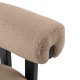 NORDVÄRK Natura Esszimmerstuhl – Sand/Beige Polyester und schwarzes Buchenholz (2er-Set)