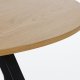 Cesura Couchtisch, rund – Melamin aus natürlicher Eiche und schwarzes Metall (80)