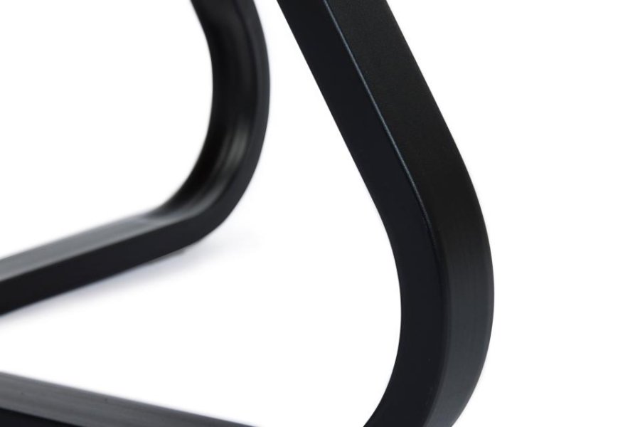 Cesura Couchtisch, rund – Melamin aus natürlicher Eiche und schwarzes Metall (80)