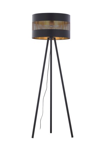 TK Tago gulvlampe - svart stoff og sort metall