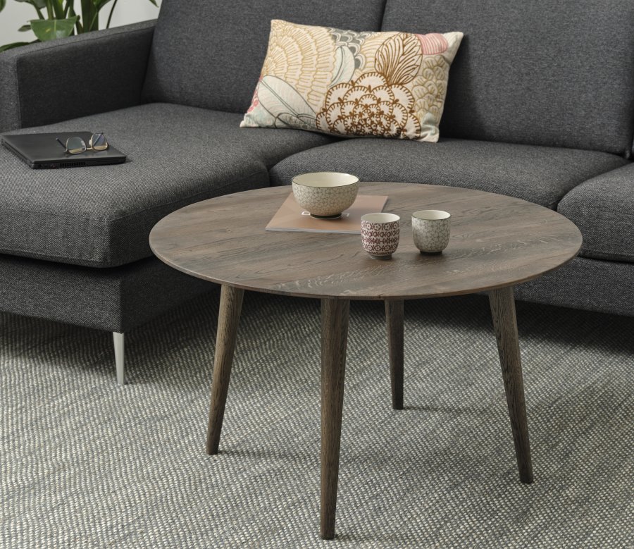 Java salongbord, rundt - rkt eik (60)