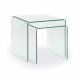 KAVE HOME Burano innsatsbord, firkantet - klart glass (sett m. 2)