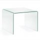 KAVE HOME Burano sidebord, firkantet - klart glass (60x60)