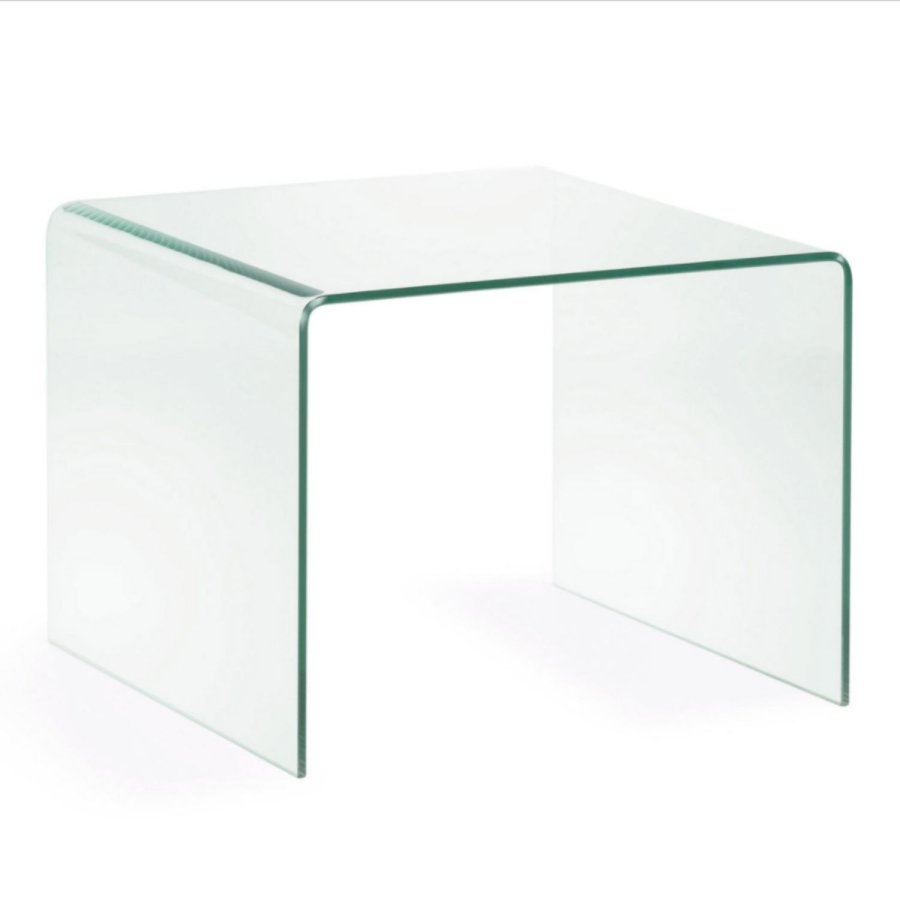 KAVE HOME Burano sidebord, firkantet - klart glass (60x60)