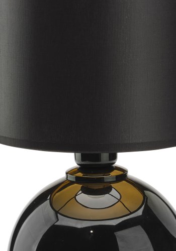 TK Palla bordlampe, Small - gull, sort stoff og sort glass