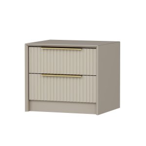 FUNZI LIVING Kale Luxe natbord, m. 2 skuffer - sten melamin (53x45)