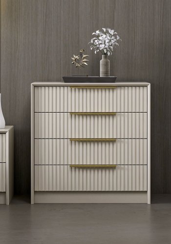 FUNZI LIVING Kale Luxe kommode, m. 4 skuffer - steinmelamin