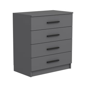 FUNZI LIVING 4925 kommode, m. 4 skuffer - antracitgr melamin