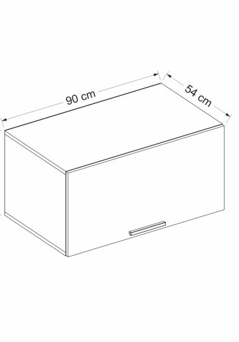 FUNZI LIVING veggskap 90,m. 1 dr - antrasittgr og hvit melamin
