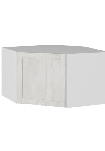 FUNZI LIVING Eckwandschrank, m. 1 Tür - Antikweiß und weißes Melamin