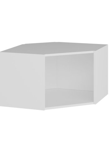 FUNZI LIVING Eckwandschrank, m. 1 Tür - Antikweiß und weißes Melamin