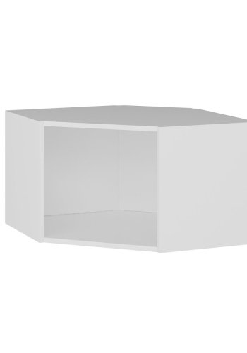 FUNZI LIVING Eckwandschrank, m. 1 Tür - Antikweiß und weißes Melamin