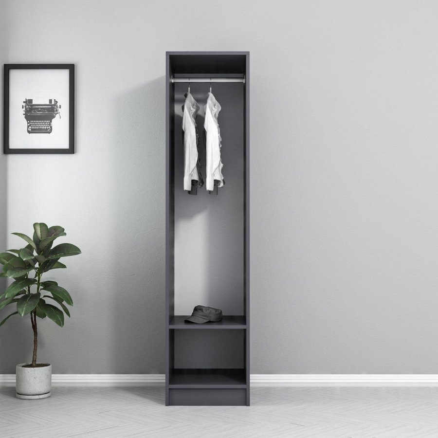 FUNZI LIVING 210 - antrasitt Garderobeskap