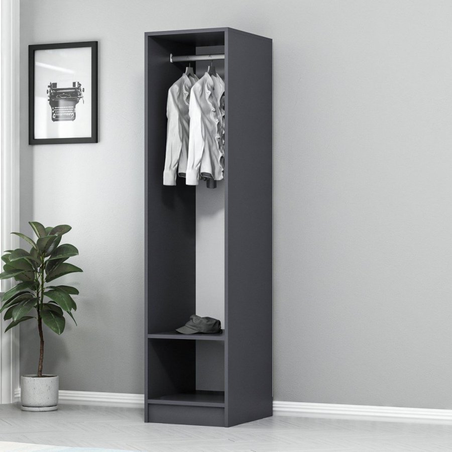 FUNZI LIVING 210 - antrasitt Garderobeskap