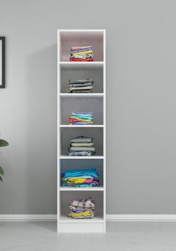 FUNZI LIVING Rafl? 190 - Hvit garderobe