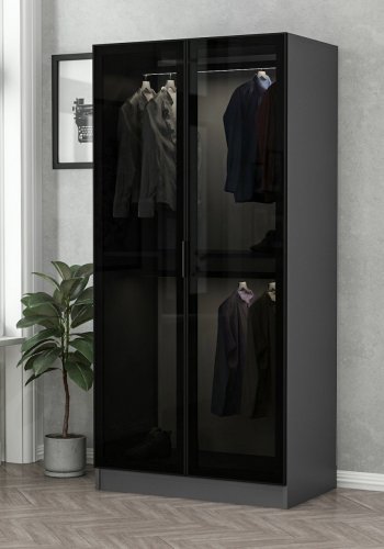 FUNZI LIVING Kalesglas antrasitt - 190 Garderobe