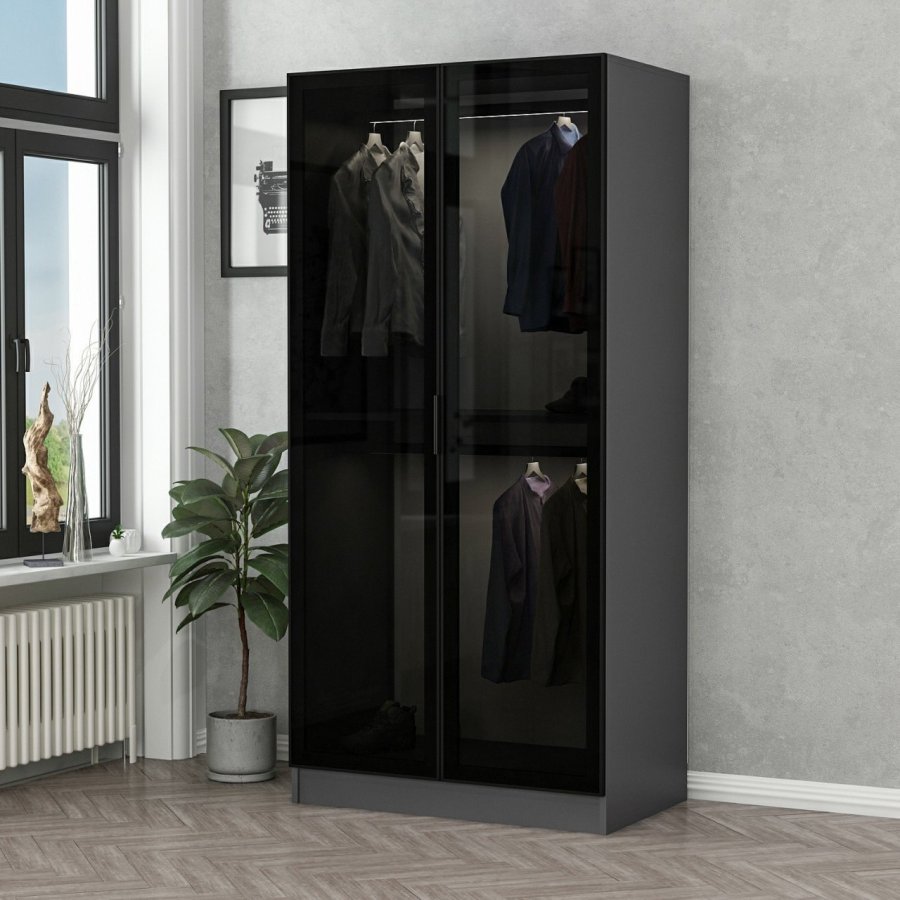 FUNZI LIVING Kalesglas antrasitt - 190 Garderobe