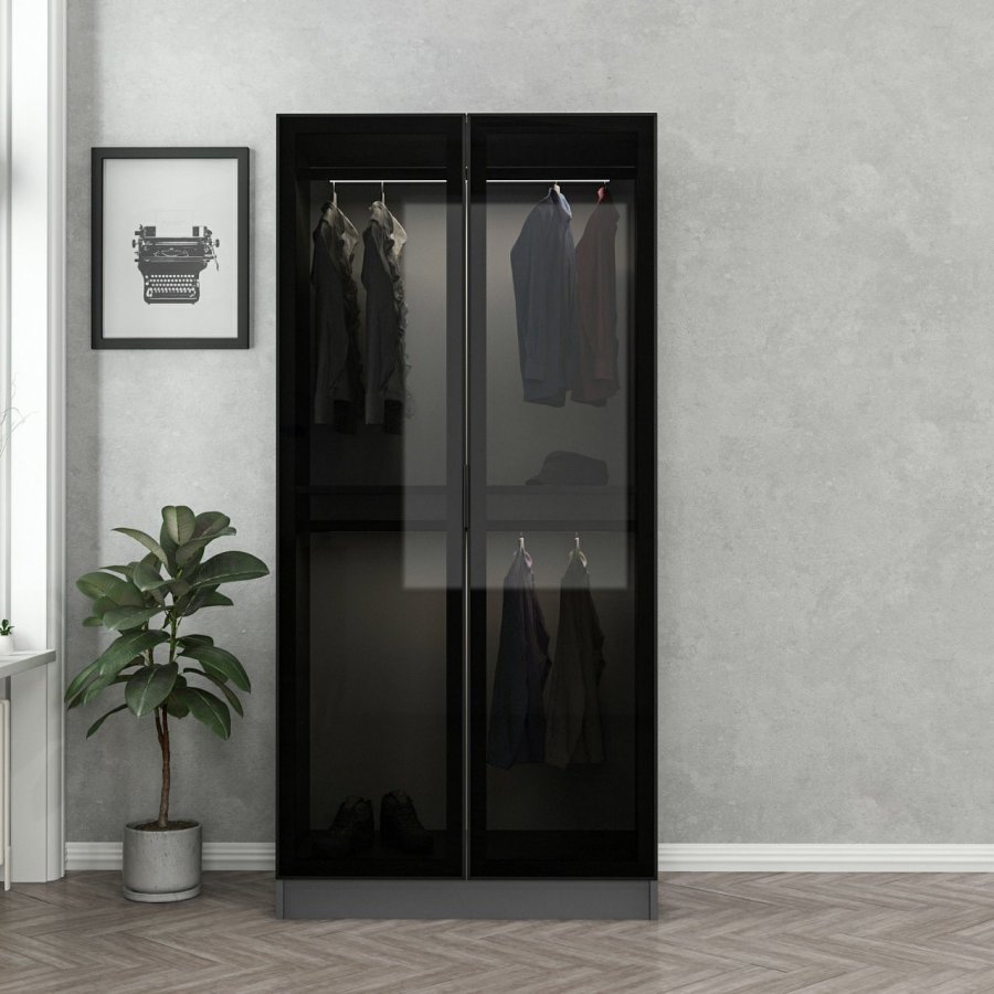 FUNZI LIVING Kalesglas antrasitt - 190 Garderobe