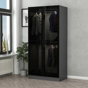 FUNZI LIVING Kalesglas antracit - 210 Garderobe
