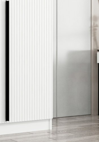 FUNZI LIVING Plus Membrane 210 garderobe, m. 2 drer, 1 hylle, 2 hengerstenger - hvit melamin