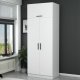 FUNZI LIVING 2219 garderobe, m. 3 drer, 1 hylle, 2 hengerstenger, 1 rom - hvit melamin