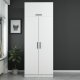 FUNZI LIVING 2220 garderobe, m. 3 drer, 1 hylle, 2 hengerstenger, 1 rom - hvit melamin