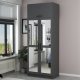 FUNZI LIVING 2224 garderobeskap, m speil, 3 drer, 1 hylle, 2 henger, 1 rom - antrasittgr.